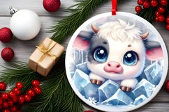 Round Christmas Ornament Sublimation|Clipart Product Image 2