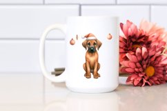 Cute Rhodesian Ridgeback with Christmass Decorations PNG Product Image 2