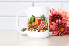 Colorful Tropical Xigua Sticker Clipart Product Image 2