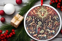 Round Christmas Ornament Sublimation|Clipart Product Image 2
