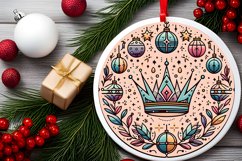 Round Christmas Ornament Sublimation|Clipart Product Image 2