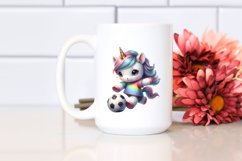Cute Pastel Baby Unicorn Football Clipart Product Image 2