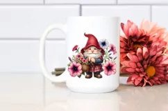 detailed cute gnome with flower basket Product Image 2