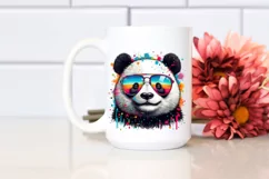 Colorful Panda with Sunglasses | Sublimation | Clipart Product Image 2