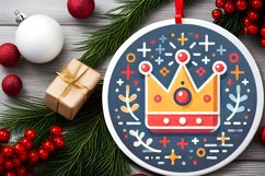 Round Christmas Ornament Sublimation|Clipart Product Image 2