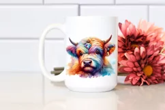 Colorful Baby Highland Cow with Gemstone Product Image 2