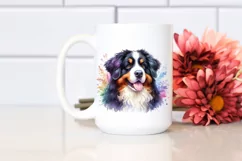 Colorful Mountain Dog Watercolor Product Image 2