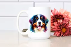 Colorful Mountain Dog Watercolor Product Image 2