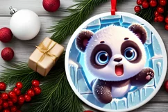 Round Christmas Ornament Sublimation|Clipart Product Image 2