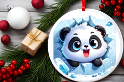 Round Christmass Ornament PNG Product Image 2