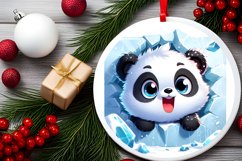 Round Christmas Ornament Sublimation|Clipart Product Image 2