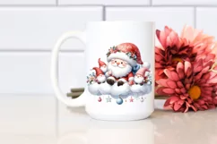 Pastel Santa with Gnomes PNG Product Image 2