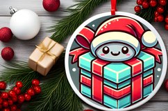 Round Christmas Ornament Sublimation|Clipart Product Image 2