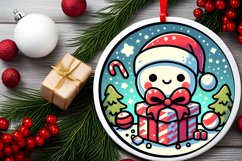 Round Christmas Ornament Sublimation|Clipart Product Image 2