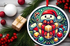 Round Christmas Ornament Sublimation|Clipart Product Image 2