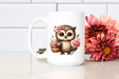 Detailed Whimsical Baby Owl Sublimation Clipart Product Image 2
