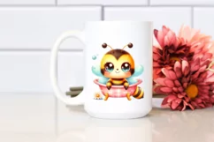 Colorful Baby Bee in Bathtub | Clipart Product Image 2