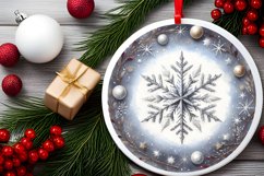Round Christmas Ornament Sublimation|Clipart Product Image 2