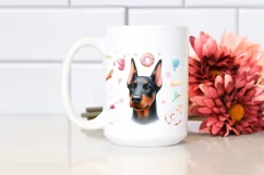 Pastel Doberman Pinscher Portrait | Sublimation | Clipart Product Image 2