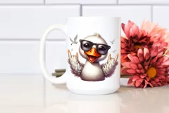 Smiling Swan Sunglasses Rocker Sign | Sublimation | Clipart Product Image 2