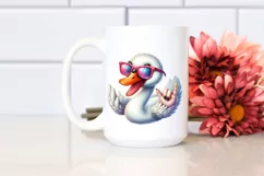 Smiling Swan Sunglasses Rocker Sign | Sublimation | Clipart Product Image 2