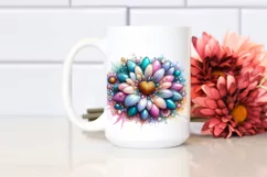 detailed Vibrant Pastel Glossy Daisy PNG Product Image 2