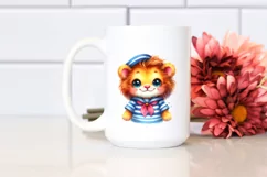 Smiling Baby Lion in Sailor Suit | Clipart Product Image 2