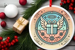 Round Christmas Ornament Sublimation|Clipart Product Image 1
