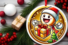 Round Christmas Ornament Sublimation|Clipart Product Image 2