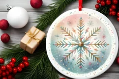 Round Christmas Ornament Sublimation|Clipart Product Image 2