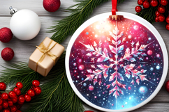 Round Christmass Ornament PNG Product Image 2