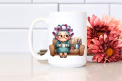 Old Lady Character Couch Clipart Product Image 2
