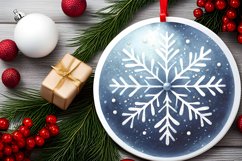 Round Christmas Ornament Sublimation|Clipart Product Image 2