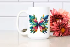 Abstract Vibrant Watercolor Butterfly PNG Product Image 2