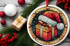 Round Christmas Ornament Sublimation|Clipart Product Image 1