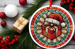 Round Christmas Ornament Sublimation|Clipart Product Image 1