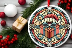 Round Christmas Ornament Sublimation|Clipart Product Image 1