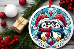 Round Christmas Ornament Sublimation|Clipart Product Image 2