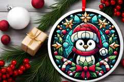 Round Christmass Ornament PNG Product Image 2