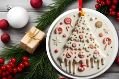 Round Christmas Ornament Sublimation|Clipart Product Image 2