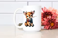 Colorful Baby Deer Holding Vegetables | Sublimation | Product Image 2