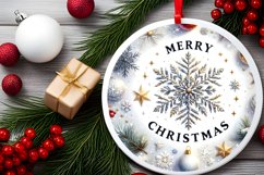 Round Christmas Ornament Sublimation|Clipart Product Image 2