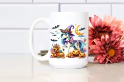 Fantasy Unicorn Halloween Scene Clipart Product Image 2