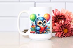 Baby Owl Reading Sublimation Clipart Product Image 2