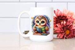 Baby Owl Reading Sublimation Clipart Product Image 2