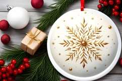 Round Christmass Ornament PNG Product Image 2