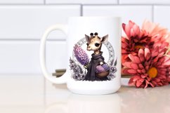 Detailed Gothic Baby Giraffe Sublimation Clipart Product Image 2