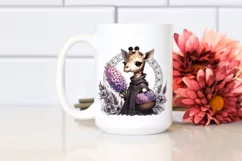 Detailed Gothic Baby Giraffe Sublimation Clipart Product Image 2