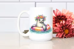 Playful Young Seal Sticker Clipart Product Image 2