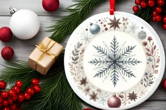 Round Christmas Ornament Sublimation|Clipart Product Image 2